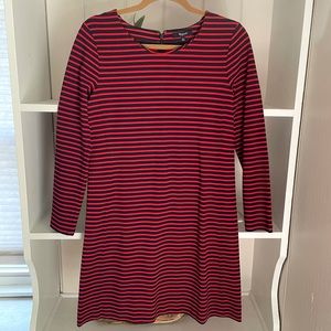 Madewell Navy & Red Striped Dress Size M